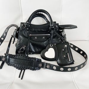 Balenciaga Neo Cagole XS Shoulder Crossbody Tote bag Black